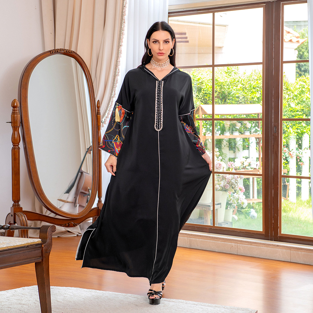 Eid Kaftan Ramadan Arabic Dresses For Women Robe Longue Djellaba Femme