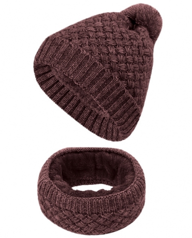40 Womens Knitted Hat Scarf Women Earmuff Add Flocking Thermal Cycling Warm  Winter Cycling Hat Knitting