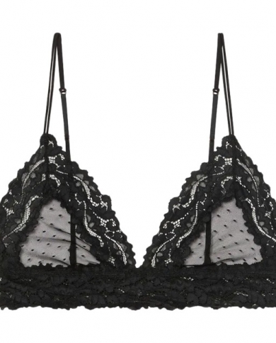 40 Bralette Dot Mesh Bra Women See Through Transparent Bras Crop Top Lace  Underwear Women Brassiere