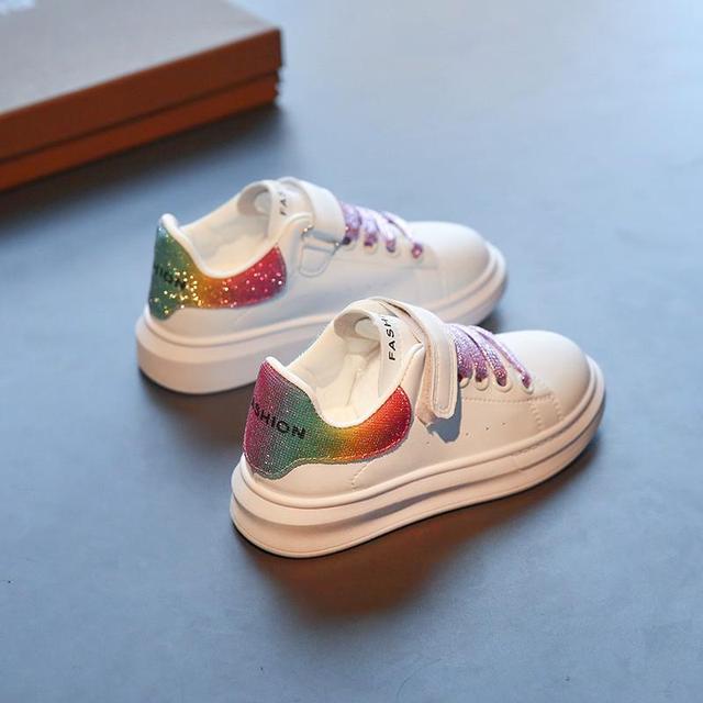 White sneakers with rainbow Clearance