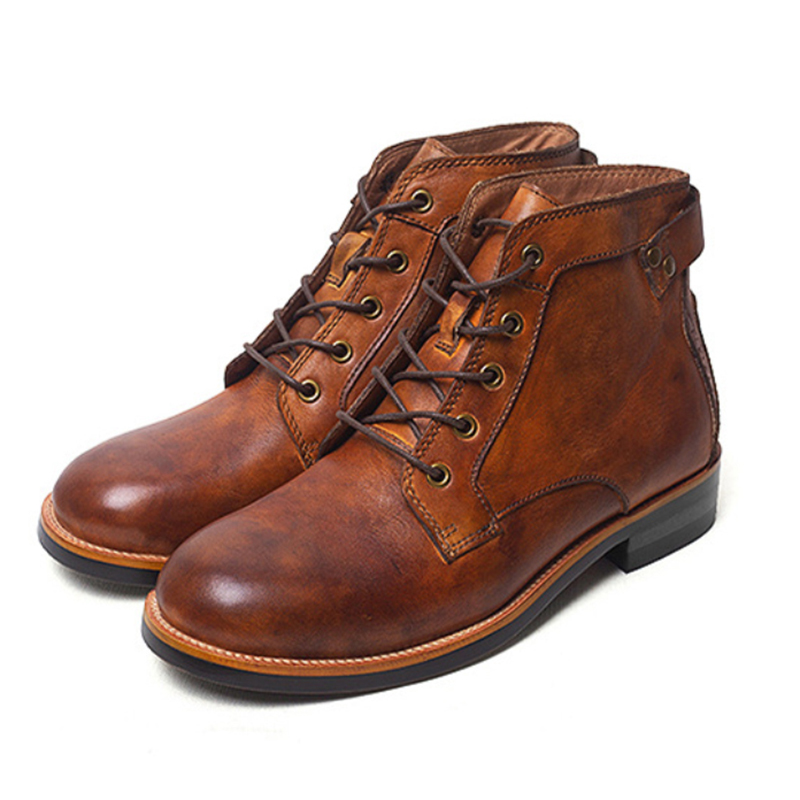 leather high top boots mens