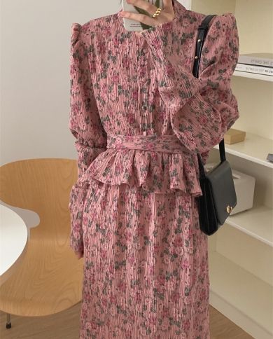 Long Floral Dress Elegant Fashion 