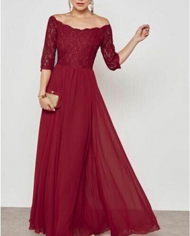Anself Women Long Gown Elegant Ladies 