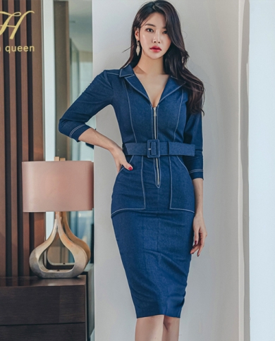 Pencil denim outlet dress