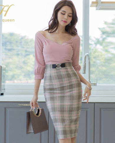 Plaid pencil hotsell skirt queen