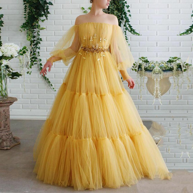 Gold tulle clearance dress