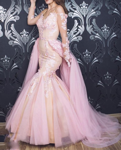 2022 Pink Mermaid Prom Dress Sweetheart 