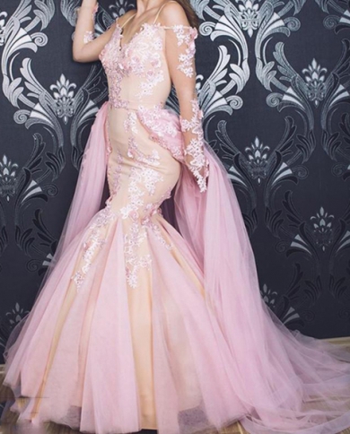 2022 Pink Mermaid Prom Dress Sweetheart 