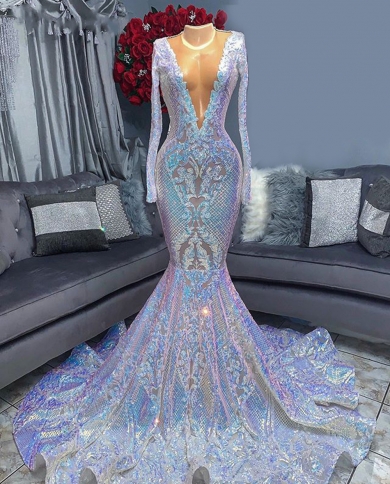 Long Prom Dresses 2022 Sheer O Neck 