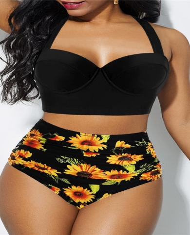 Bikini More Size S 5xl High Waist Swimwear Women Swimsuit Bikinis Set  Bathing Suit Bikini Female Brasileno Push Upbiki size M Color Black