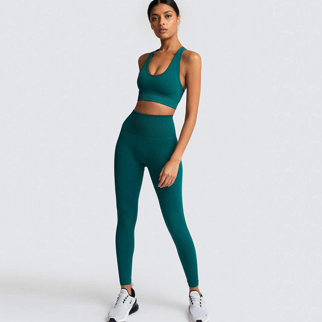 High Waist Outfit Gym Set Sport Yoga 