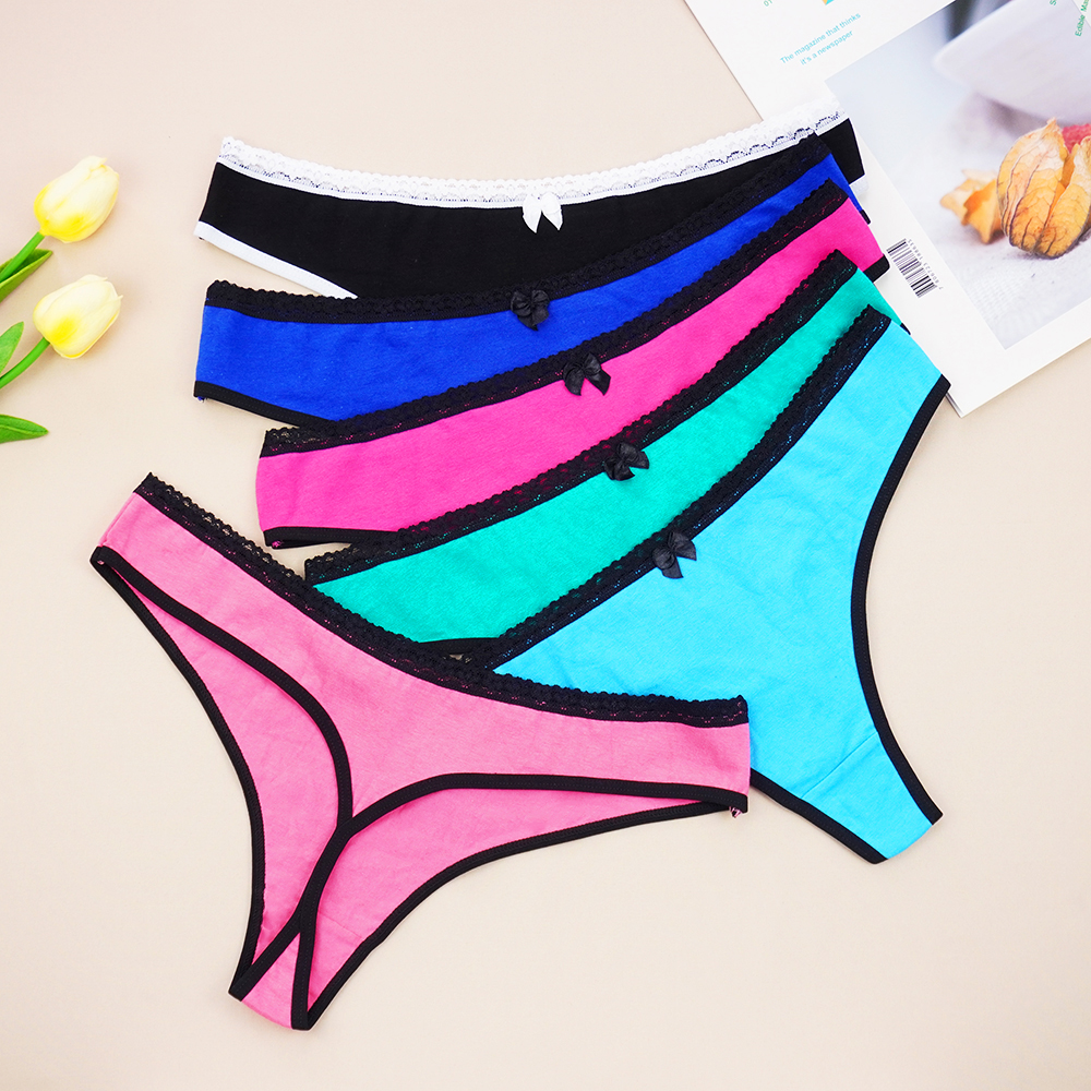 6pcsset M 4xl Womens Thong Cotton Panties Plus Size Underwear