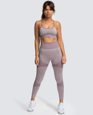 GHFK Yoga Pants Women's Colourful Piece/Set Seamless Women Yoga