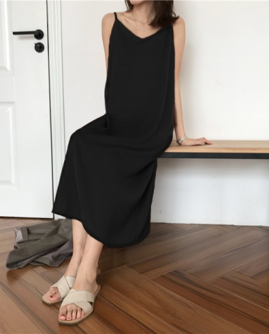 Womens Dress Loose Sleeveless V Neck 
