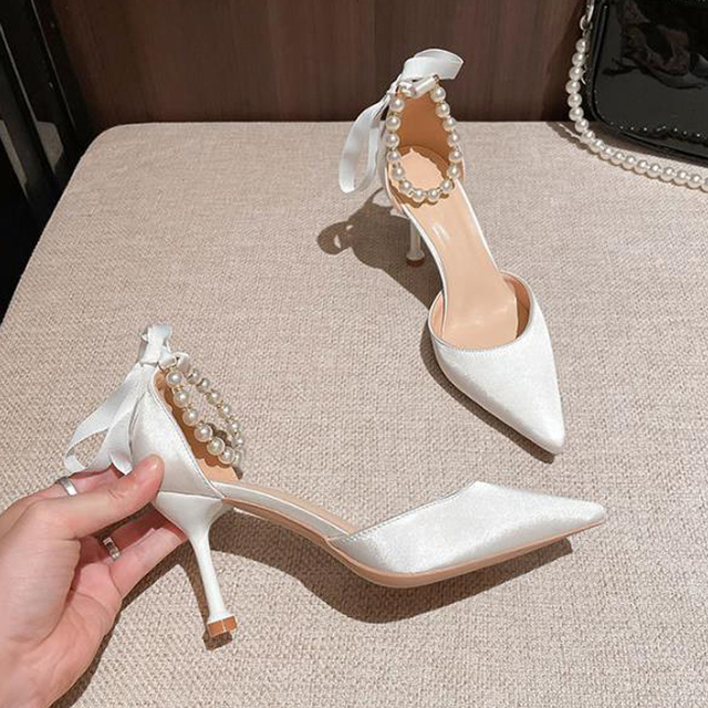 Pearl white cheap pumps