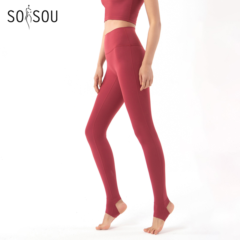 SOISOU New Yoga Pants Women Leggings For Fitness Nylon High Waist