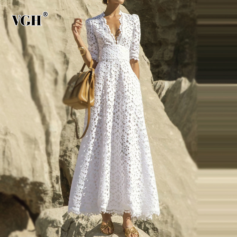 Elegant white deals maxi dress