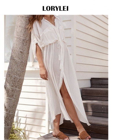 2022 Summer Casual White Tunic Beach 