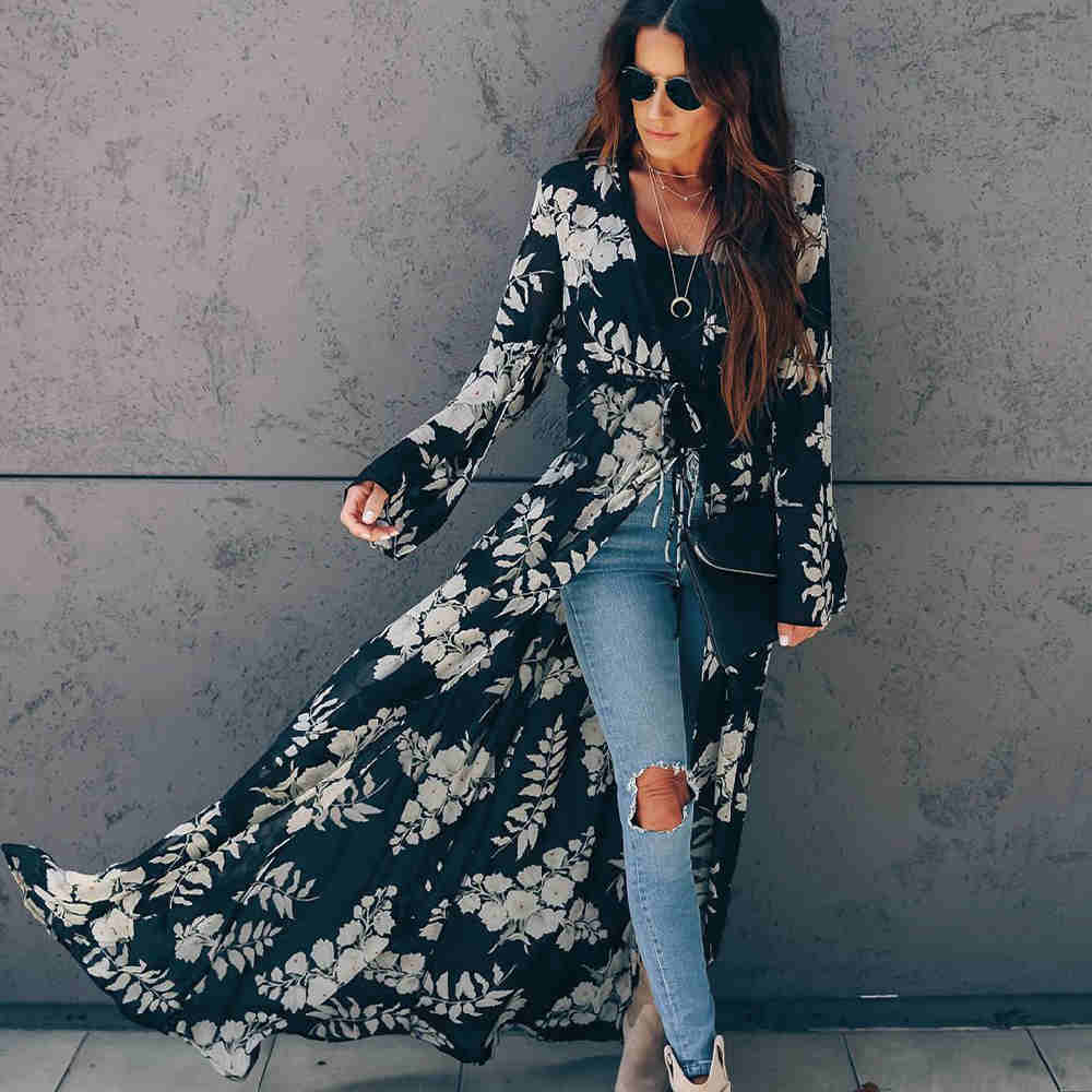 Black chiffon kimono outlet cardigan