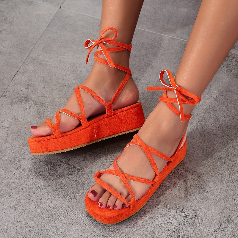 Cross tie online sandals