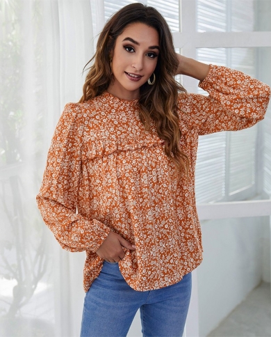 New Spring Floral Blouse Women Fashion 