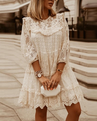 Винтажное белое кружевное платье
