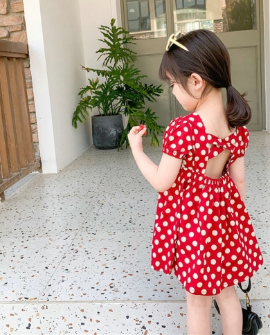 Girls Dress New Summer Fashion Bow Puff Sleeve Polka Dot Party Princess  Dress Cute Childrens Baby Kids Girls Clothing Kid Size 3T Color MX542 yellow