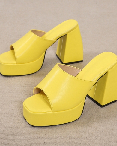 Mules Shoes 2022 High Heels Peep Toe 