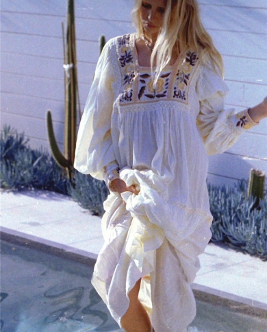 2022 Bohemian Long Sleeve Dress Heavy 