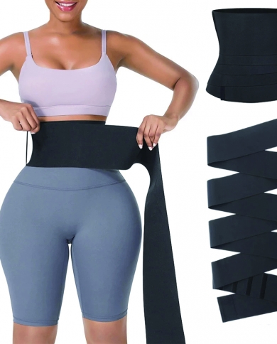 Women Bandage Wrap Waist Trainer Shapewear Belt Slimming Tummy Wrap Belt  Resistance Bands Buckle Tummy Control Corset Bo Color 4M