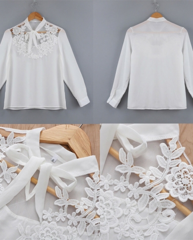Long Sleeve Floral Lace Hollow Out 