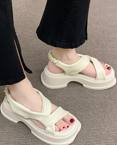 Platfrom Women Sandals 2022 New Summer Brand Thick Rome Casual Ladies Shoes Dress Flats Slippers Beach Slides High Heels