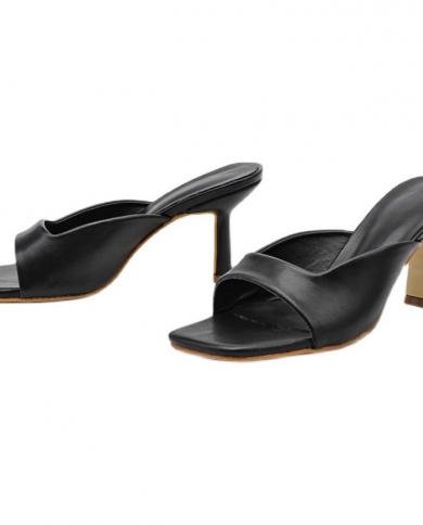 2022 Летняя обувь Женские босоножки с открытым носком Мягкие удобные элегантные женские босоножки на высоком каблуке Тонкий кабл