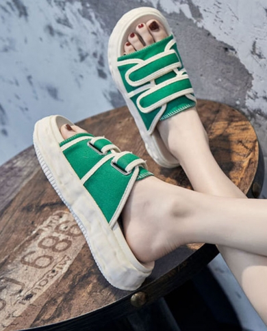 2023 Summer Shoes Women Slippers Flat Platform Shoes Fashion Young