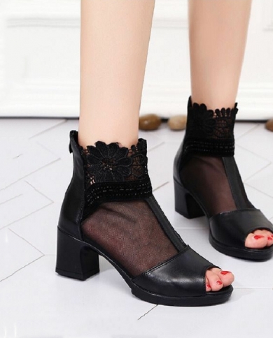 2022 New Women Peep Toe Sandals Summer 