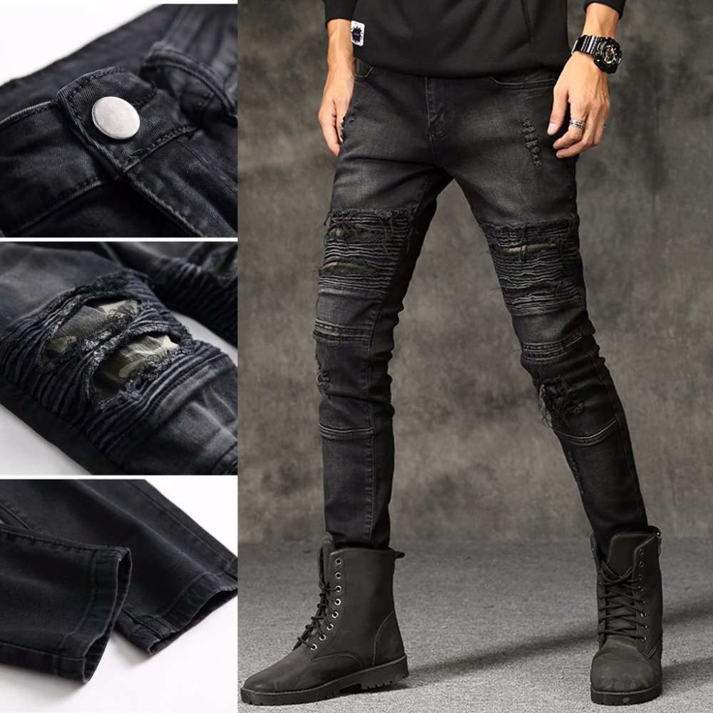 Black denim store jeans for mens