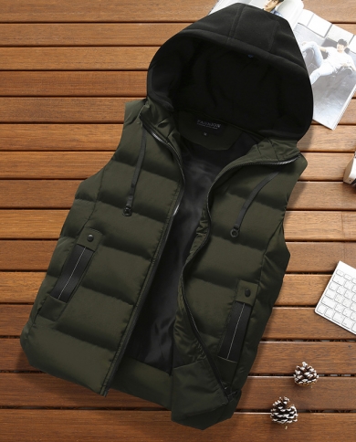 hooded winter vest mens