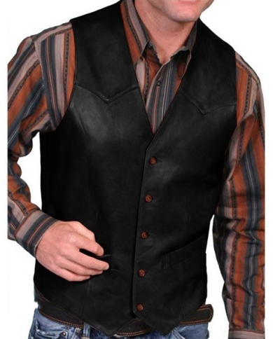 brown vest leather