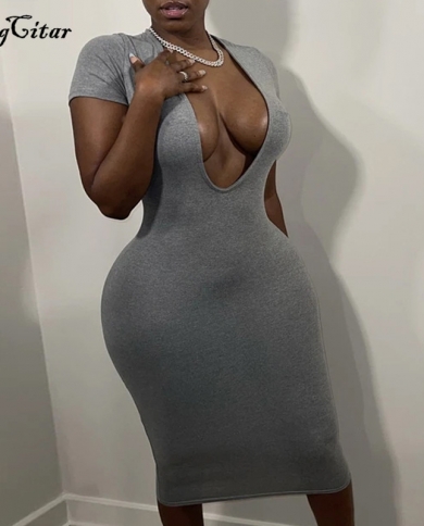 hugcitar שרוול קצר מוצק bodycon שמלת קיץ נשים streetwear y2k מסיבה קזואל מועדון שמלות