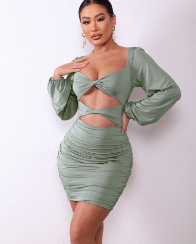 black long sleeve bodycon dress midi Off Track Black Bodycon Midi Dress With Sheer Sleeves – Club L London main image 0