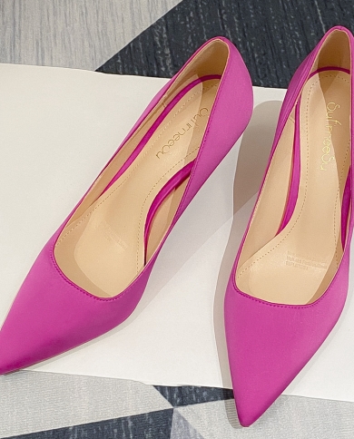 Women Wedding Shoes On Thin Heels Pointed Toe Women Pumps Elegant