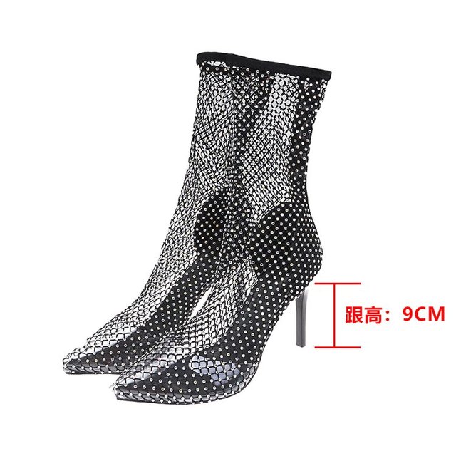 Crystal Mesh Shoes Sandals Womens Shoe 
