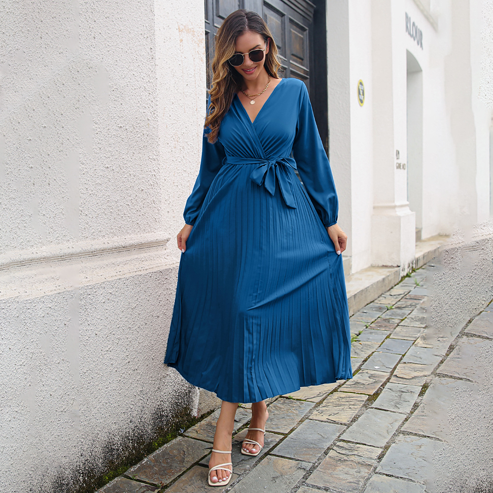Elegant Long Sleeve Maxi Dress Women 