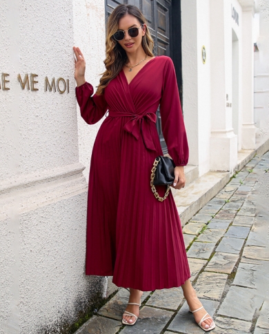 Elegant Long Sleeve Maxi Dress Women 