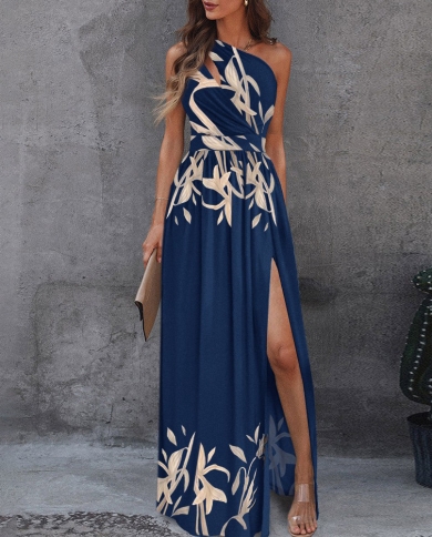 Summer Floral Slip Maxi Dress Women 