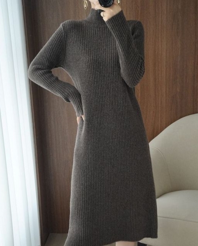 Autumn Winter Women Knitted Dress 