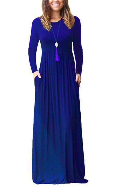 Casual Long Dress Women Autumn Spring 