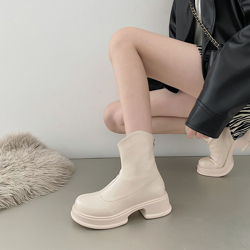 winter white flat boots