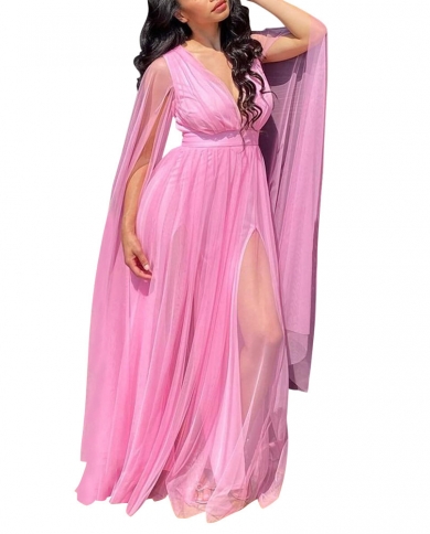 Cutubly Female Club Dresses Solid Mesh 