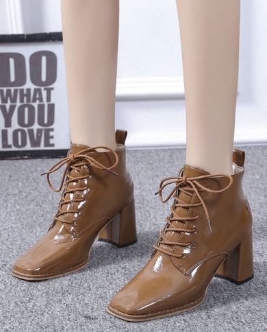 Dropship Women Boots Short High Heels Shoes For Women Autumn